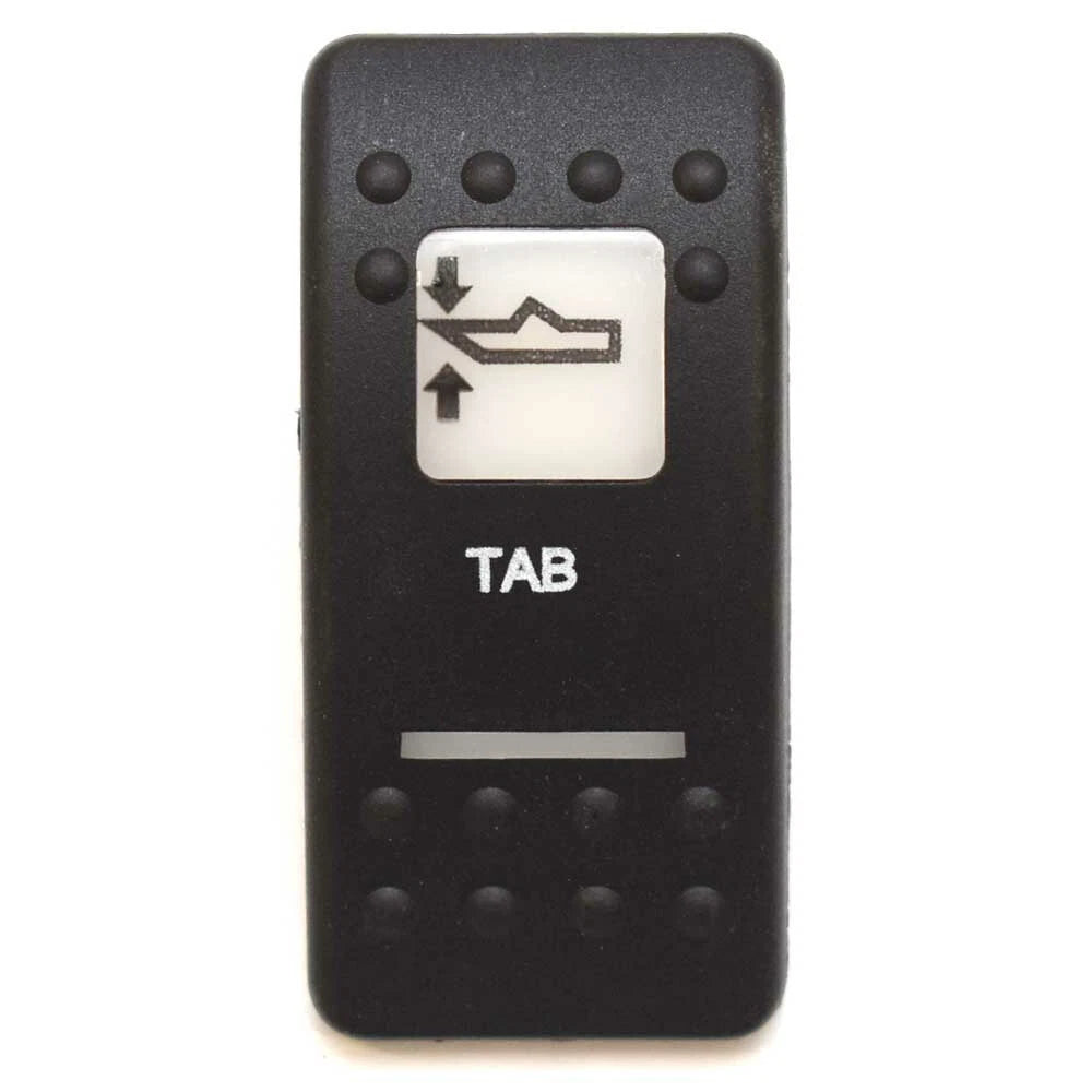 Boat Rocker Switch Actuator - Trim Tab with Lens White - Black