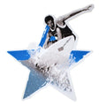 Ski Centurion Boat Decal - Surfer Blue White 8 1/4 X 7 3/8 Inch