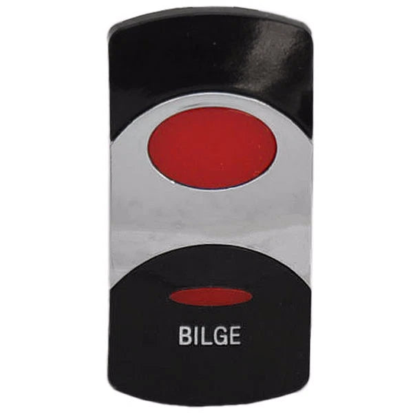 Boat Rocker Switch Cover - BILGE Black Plastic Actuator