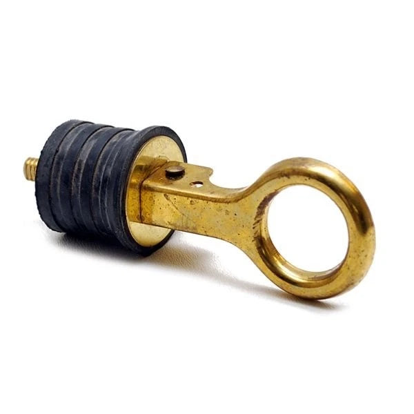 Tracker Boat Drain Plug 18355 - 1 1/4 Inch Brass Turn Handle