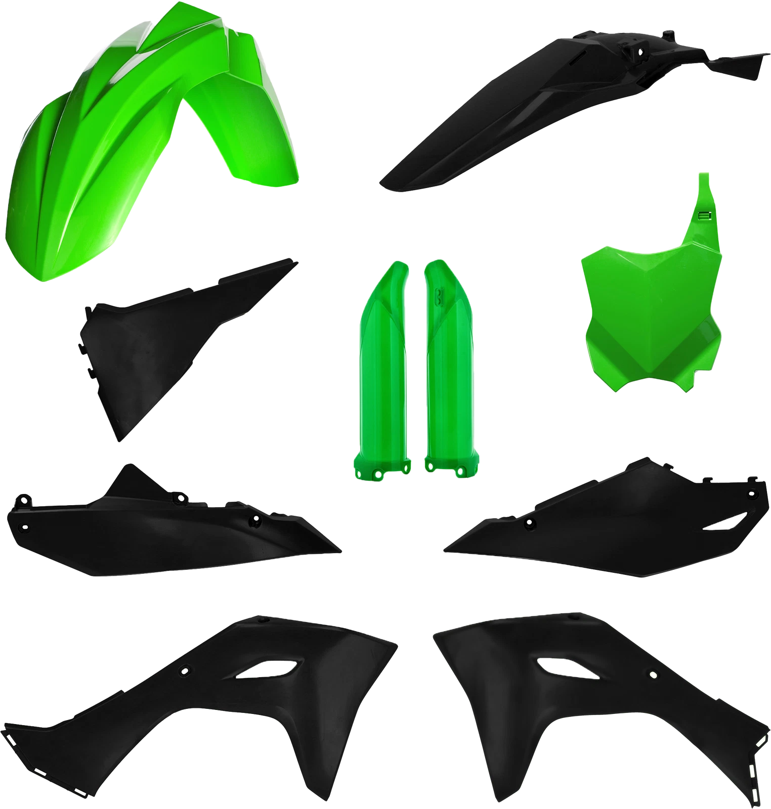 ACERBIS Full Plastic Kit for Kawasaki KX450F & KX450X 2024 Green/Black