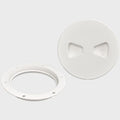 T-H Marine Boat Screw Out Deck Plate - 4 Inch White Plastic
