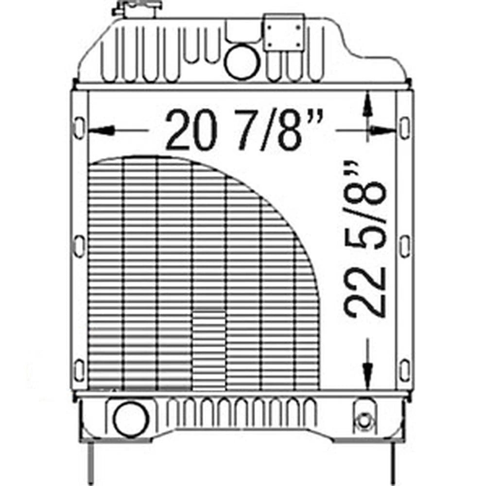219509 Tractor Radiator - 22 5/8 X 20 7/8 X 3 Fits Massey Ferguson