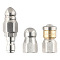 Sewer Jetter Rotary Nozzle 1/4 Inch Pressure Washer Hose Quick Connect Set