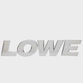 Lowe Boat Raised Emblem Decal 2129974 - SL 24 Silver 20 7/8 X 4 3/8 Inch