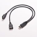 Gadget USB Cable Connector Tools 2.0A Male to Dual USB Female Jack Y Splitter