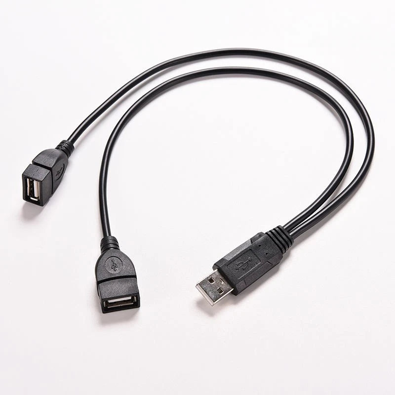 Gadget USB Cable Connector Tools 2.0A Male to Dual USB Female Jack Y Splitter