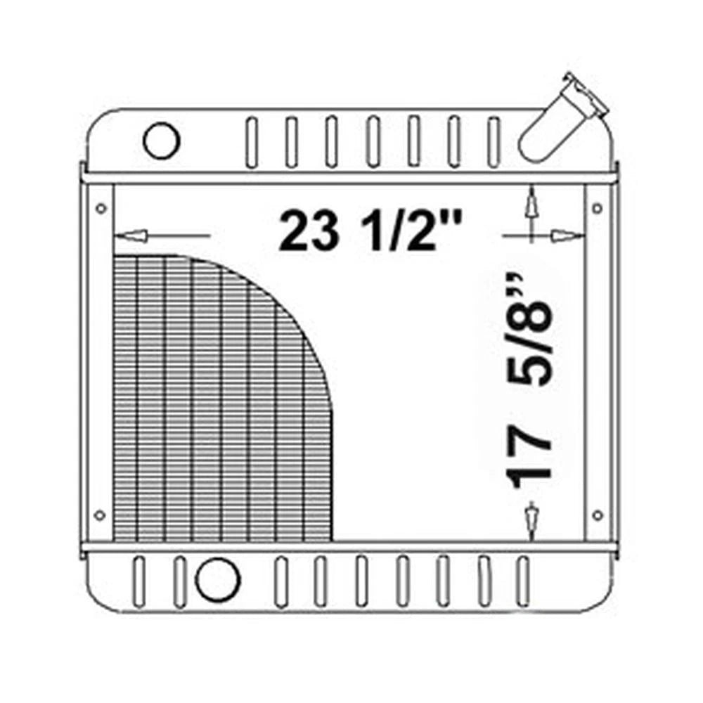 AT129141 17.625" High Radiator Fits John Deere Ind. Construction 210C 482C
