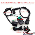 STONEDER Wiring Loom Harness Kill Switch Ignition Coil CDI for 50-160cc Pit Bike