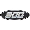 Crownline Boat Raised Decal 40191 - 300 LS Black Silver