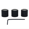 3pcs Electric Guitar Volume Tone Control Dome Knobs Metal Potentiometer Caps H