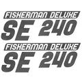 Weeres Boat Emblem Decal Sticker - Fisherman Deluxe SE 240 Silver 2PC