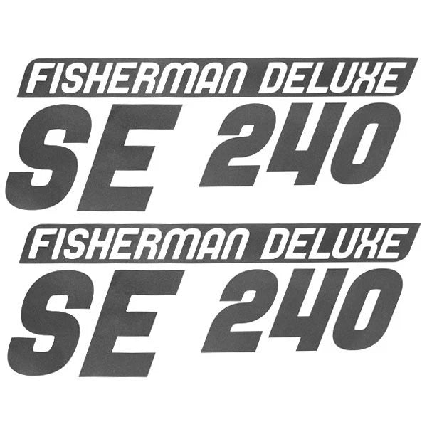 Weeres Boat Emblem Decal Sticker - Fisherman Deluxe SE 240 Silver 2PC