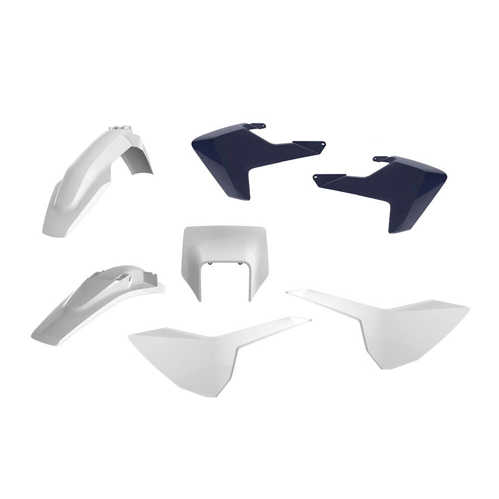 Polisport OEM BlackWhite Enduro Plastic Kit for Husqvarna TE250 2017-2018