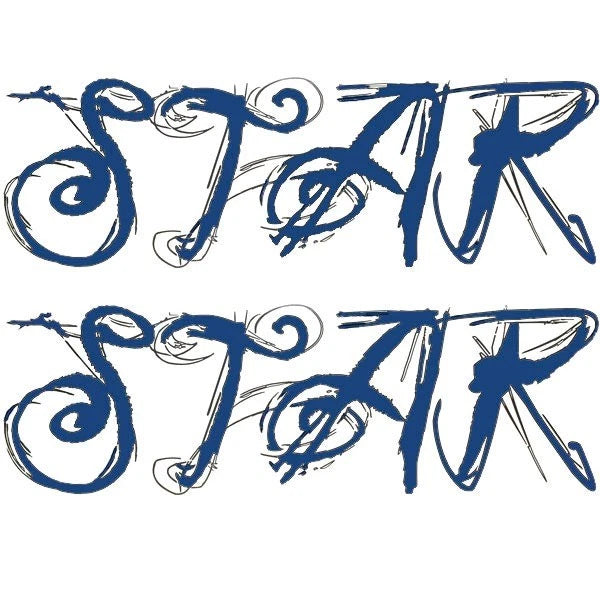 MasterCraft Boat Hull Decals 7501507 - X-Star Blue Stickers (pair)