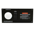 Sea Ray Boat Generator Panel Plate - with Bilge Blower Switch Black