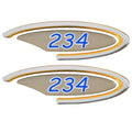 Four Winns Boat Raised Decals 055-2760 - 234 Logo Stickers (pair)