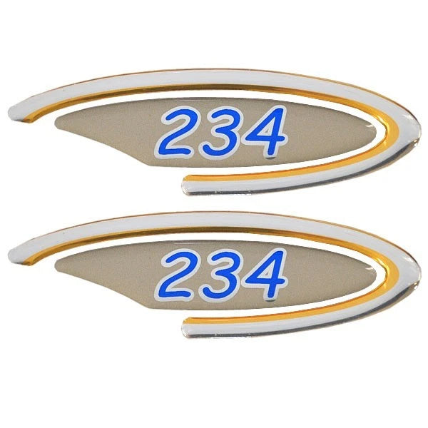 Four Winns Boat Raised Decals 055-2760 - 234 Logo Stickers (pair)