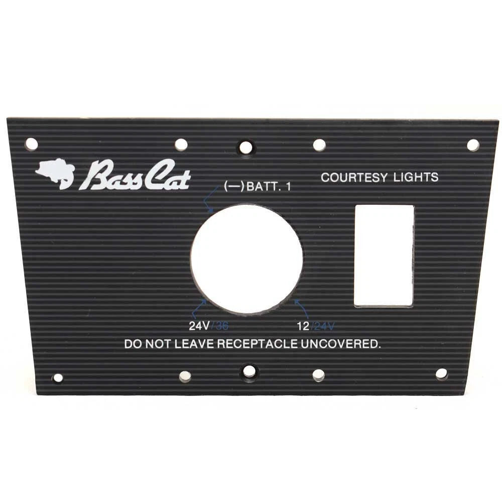 Bass CAT Boat Blank Bow Panel - with Trolling Receptacle Gray Lined