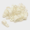 Tracker Boat Cable Clamps 65489 - White 1/2 Inch Plastic (set of 25)