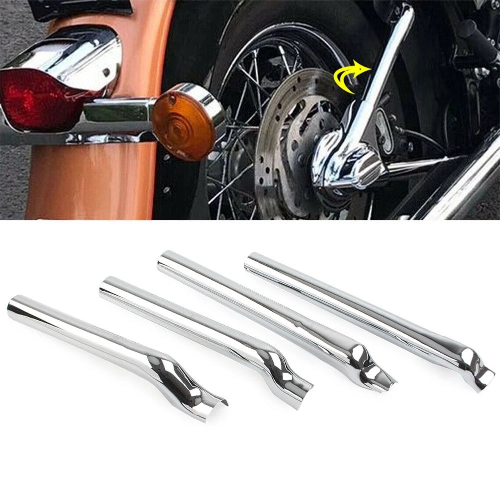 Chrome Rear Swingarm Tube Covers for Harley Heritage Softail Classic FLSTC