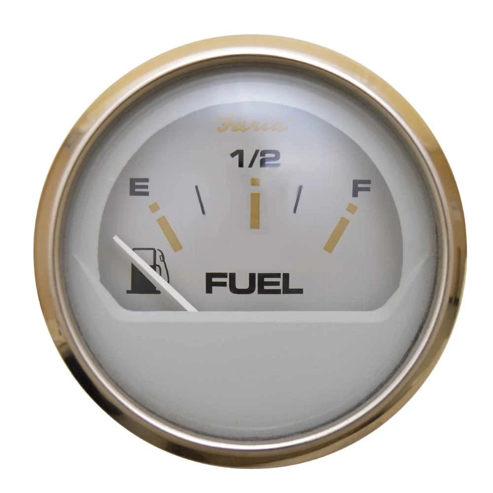 Faria Boat Fuel Gauge GP2079A - Kronos Silver 2 Inch
