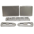 Stratos Boat Switch Panel Set - Brushed Silver 5 Piece Blank