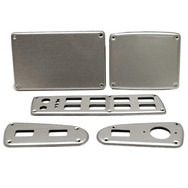 Stratos Boat Switch Panel Set - Brushed Silver 5 Piece Blank