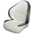 Boat Deluxe Captain Bucket Seat M2468BB00503 - Off-White Silver Vinyl