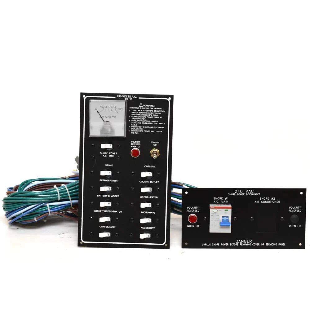 BH Electronics Boat Switch Panels K-050-215A - Shore Power (set of 2)