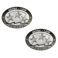 2xUltra Low Emission 3 Star California DOT Outboard Graphic Sticker Decal - Gray