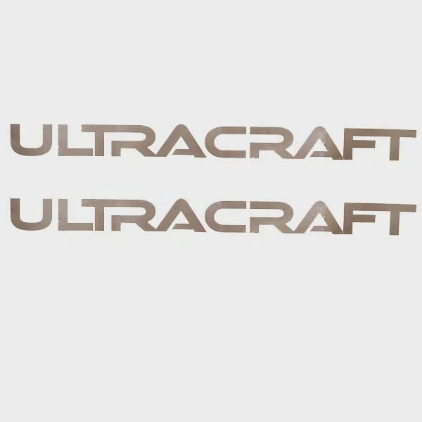 Ultracraft Boat Decals - Bronze Logo Stickers (pair)