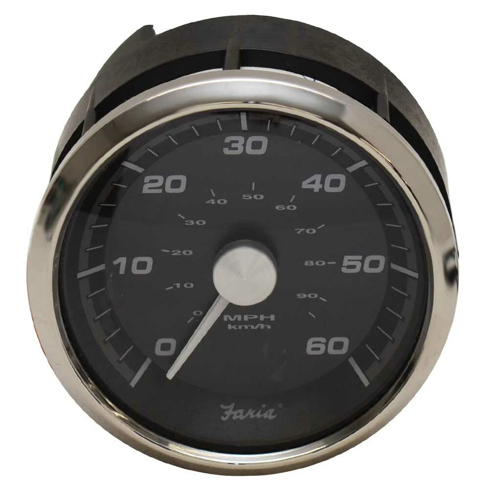 Faria Beede Boat Speedometer Gauge SEC011B - 3 1/4 Inch 60 MPH (kit)