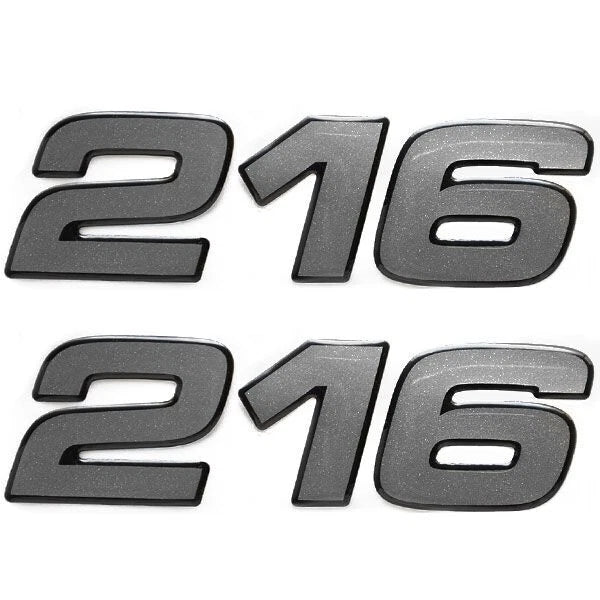 Mako Boat Raised Decals - 216 Silver Stickers (pair)