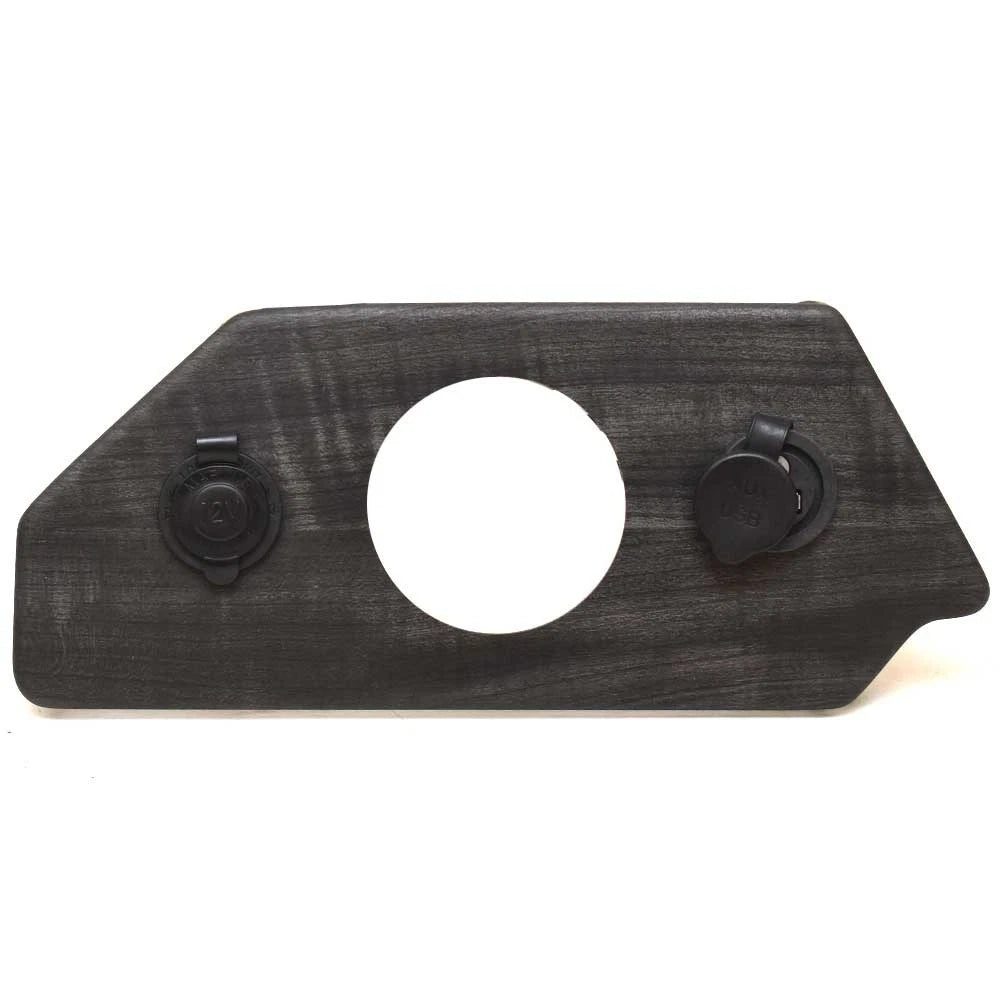 Lowe Boat Blank Gauge Panel 2331115 - 11 1/2 Inch Graywood 12V AUX USB