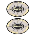 Rinker Boat Raised Decals - Gold - Black - White 6 X 4 1/4 Inch 2PC