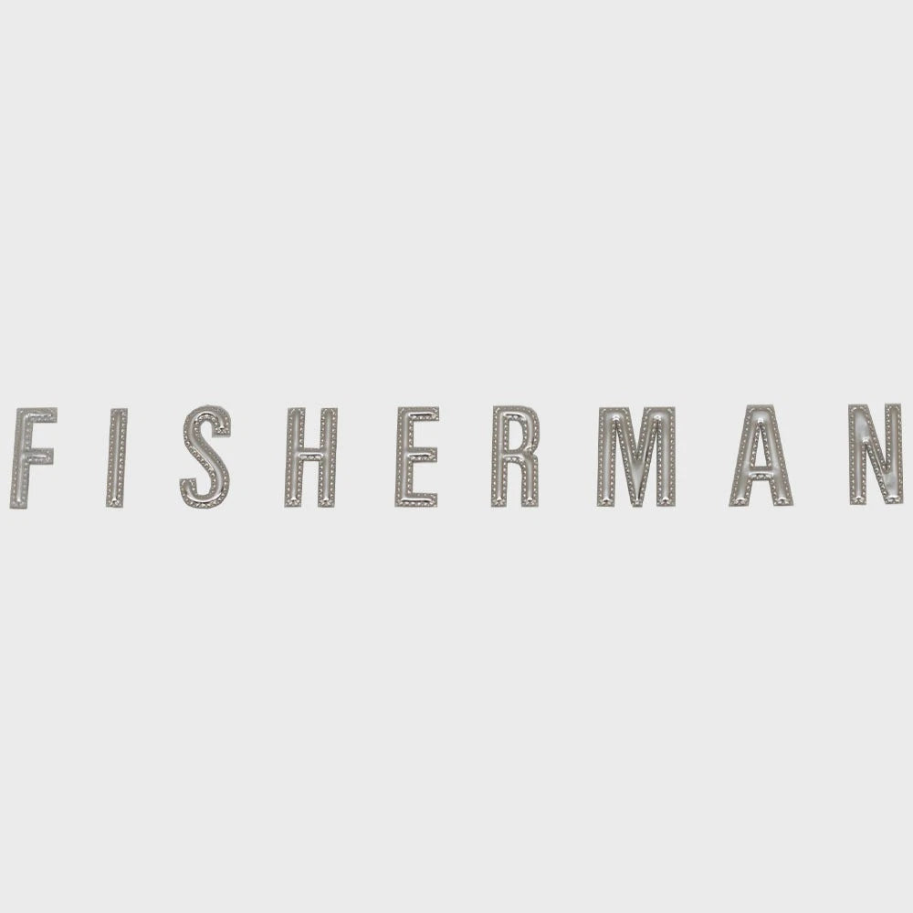 Ranger Boat Fisherman Decal - Raised Silver Glossy Sticker