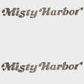 Misty Harbor Pontoon Boat Decals - Taupe Logo Stickers (pair)