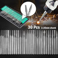 30pcs 2.35mm Shank Diamond Burs Set with Box for Electric Grinder Power Tools