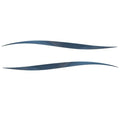 Tracker Boat Wave Decals 157717 - 157716 - Metallic Blue (set of 2)