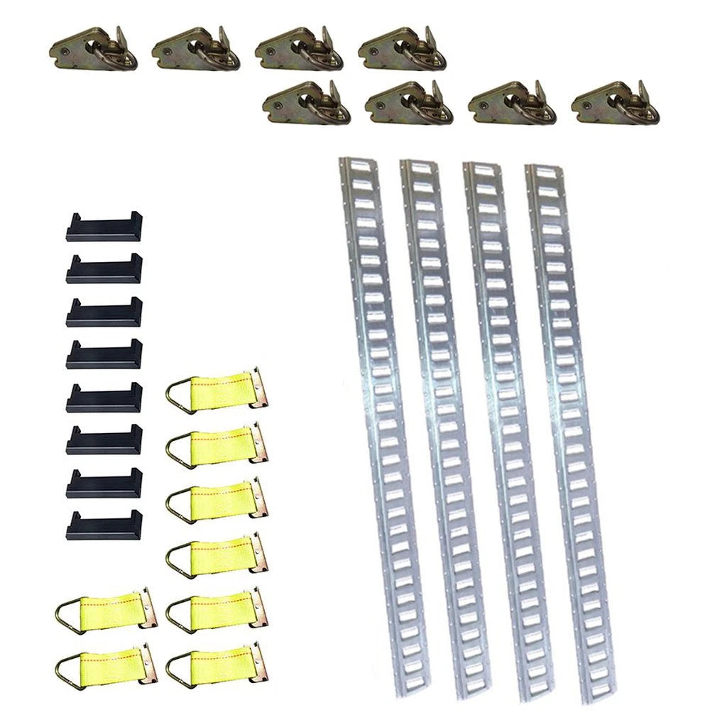 28 Piece E-Track Kit for Trucks Trailers Vans Flat Beds Boats Cargo Hauler