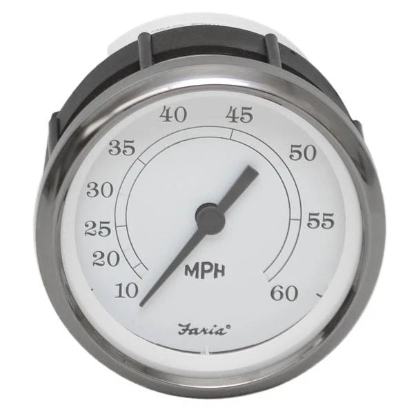 Faria Boat Speedometer Gauge SE9444A - 60 MPH Heritage Silver