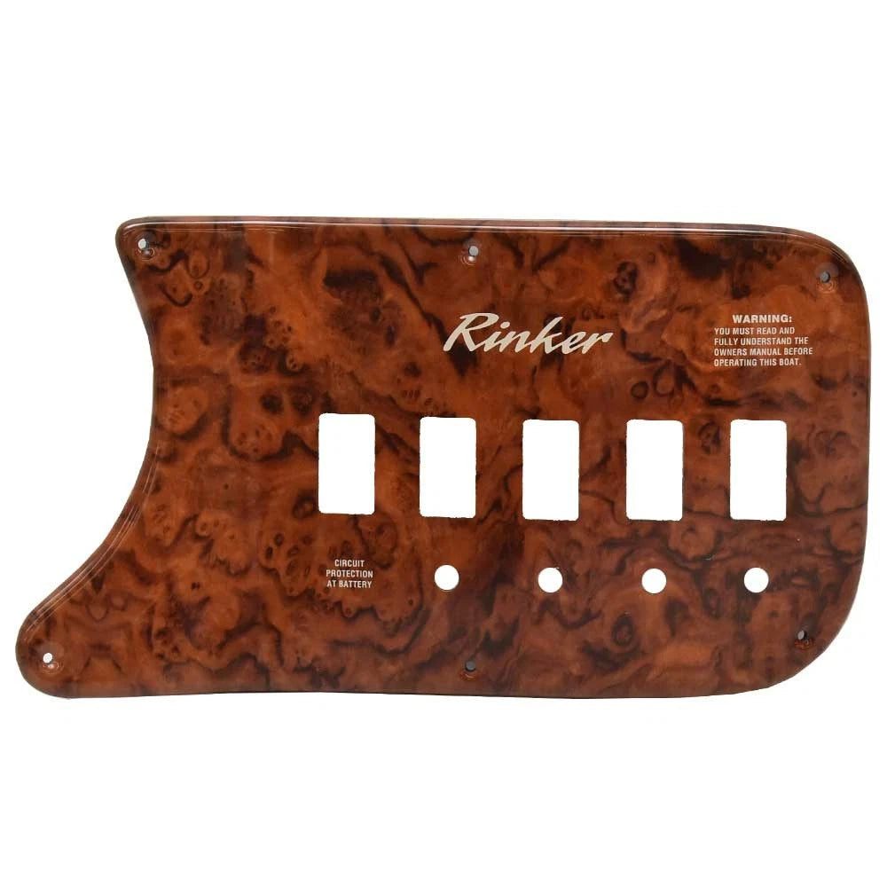 Rinker Boat Blank Switch Panel - 192 Captiva Woodgrain