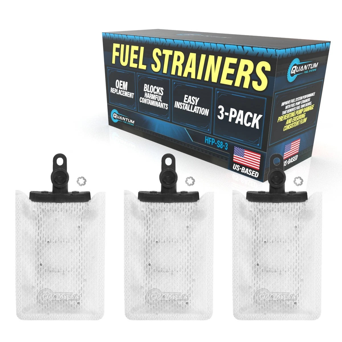 QFS Fuel Pump Filter Strainers [3] 2016-2020 Can-Am Defender #709000662