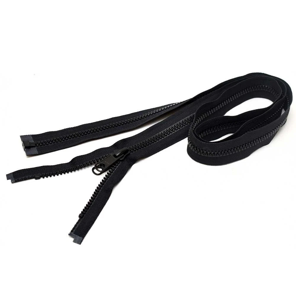 YKK Boat Double Pull Zipper VFUVOL-87 DXL E 5/8 - #8 Black 60 Inch