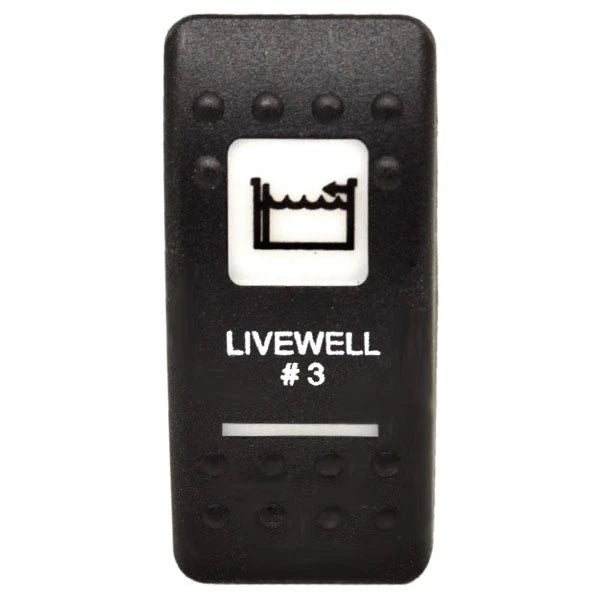 Carling Boat Switch Cover Actuator - Livewell 3 Black Lighted