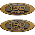 Mastercraft Boat Raised Decals 758220 - ProStar 190 Gold 13 1/2 Inch (pair)