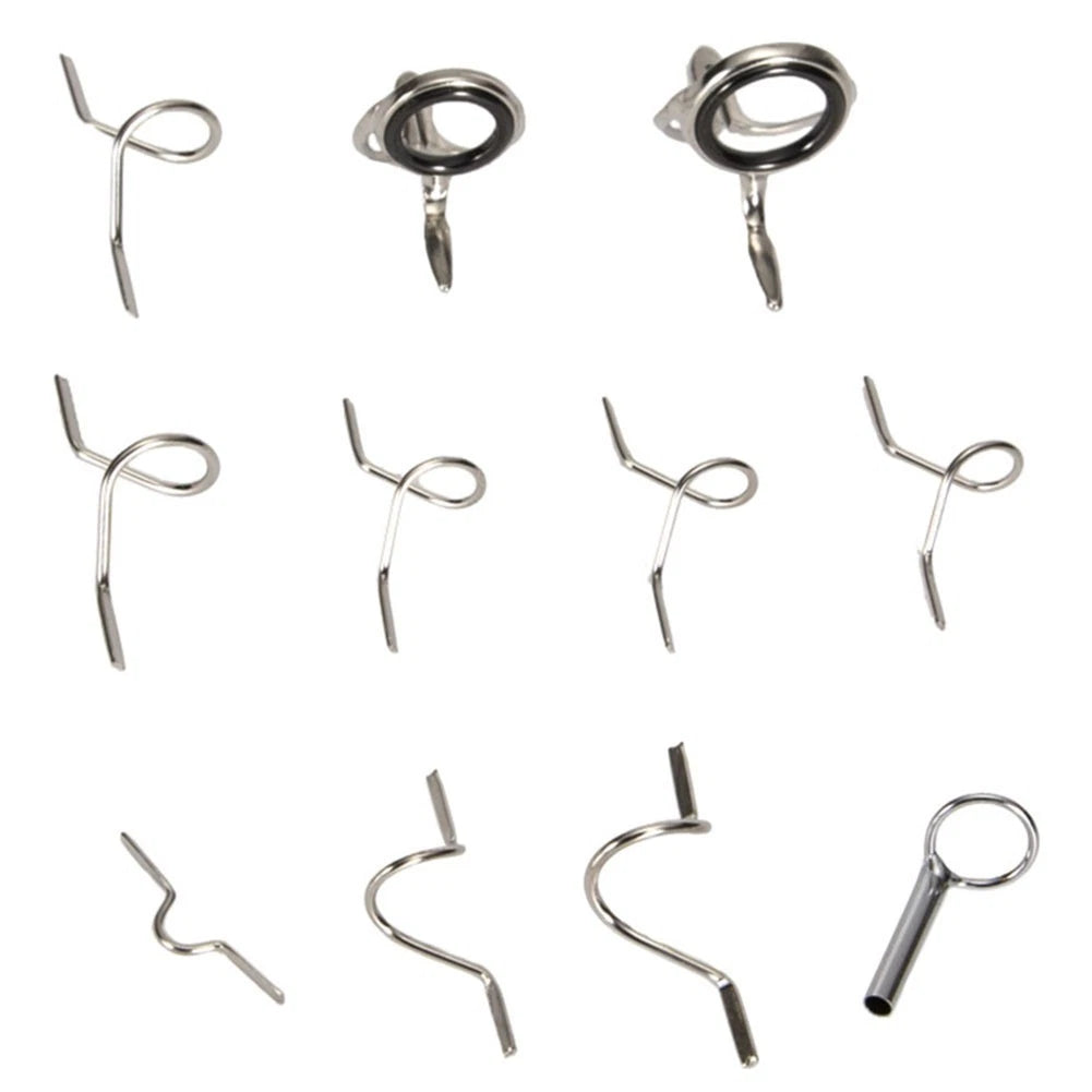 Robust Fly Fishing for Rod Guides Set Featuring 11 Essential Repair Components