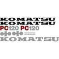 Decal Set for Komatsu PC 120 Excavator (without White Stripe)