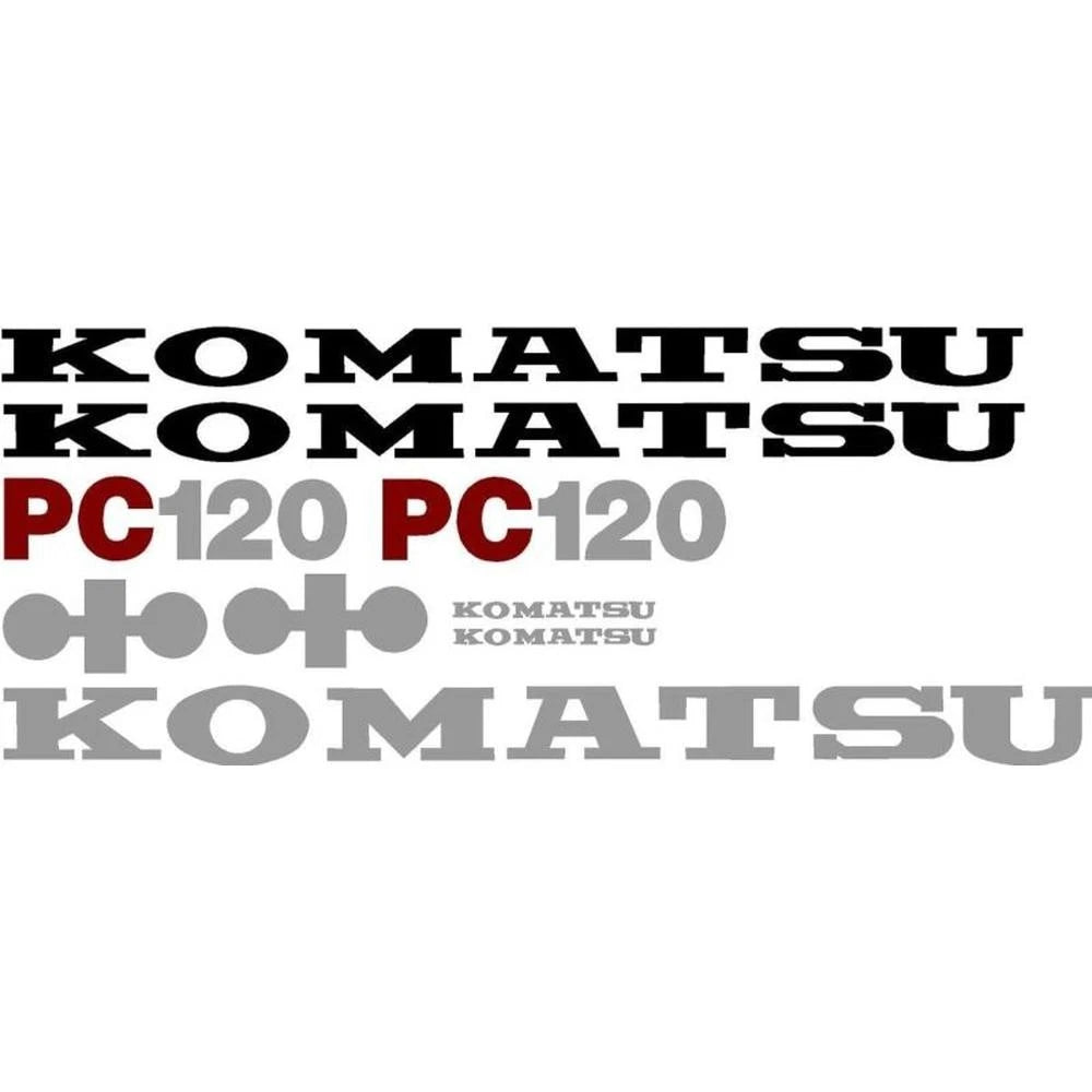Decal Set for Komatsu PC 120 Excavator (without White Stripe)